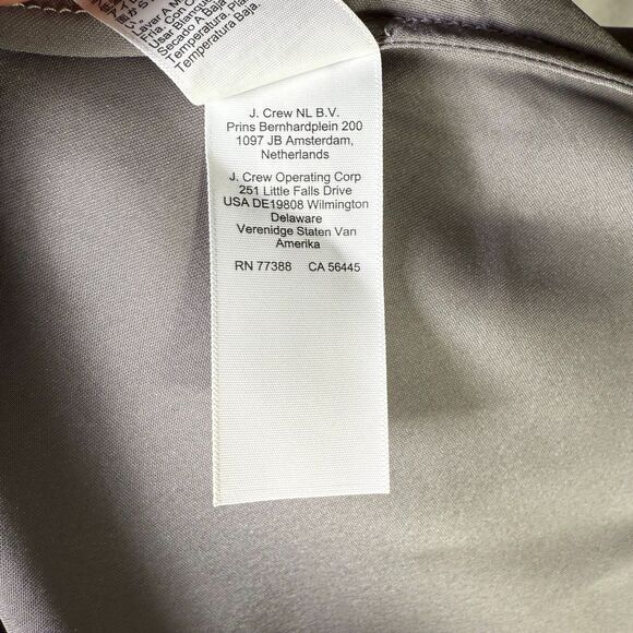 J. Crew Gwyneth Slip Midi Luster Charmeuse Dress Gray US Womens 14 90s Style - Picture 9 of 12